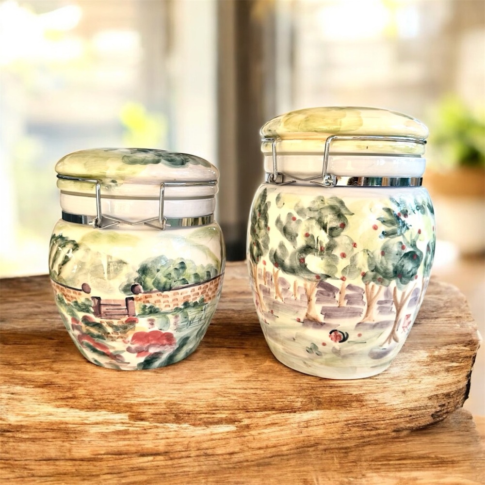 Michal Sparks French Landscape Ceramic Collectors Cookie Jars - Picture 2 of 7